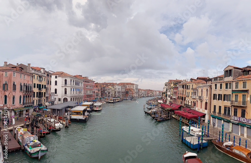 Buildings and boats along the Grand Canal in Venice, Italy © Maurizio