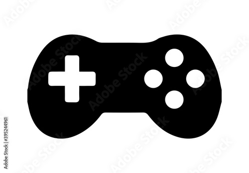 Silhouette of the joystick on white background