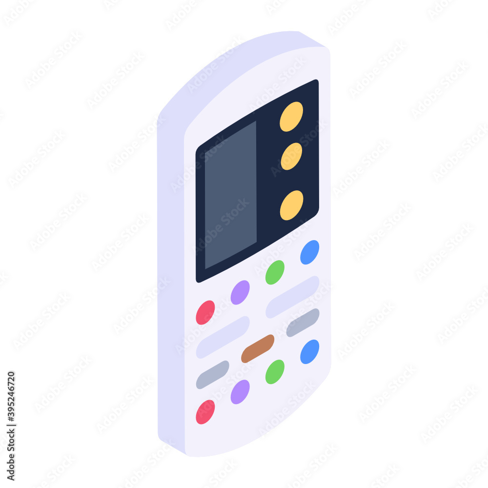Wireless remote icon in isometric design, ac remote vector
Wireless remote icon in isometric design, ac remote vector