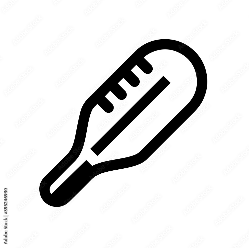 Silhouette of thermometer on white background Silhouette of thermometer on white background