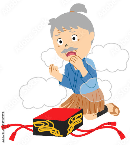 おじいさんになった浦島太郎のイラスト Stock Illustration Adobe Stock