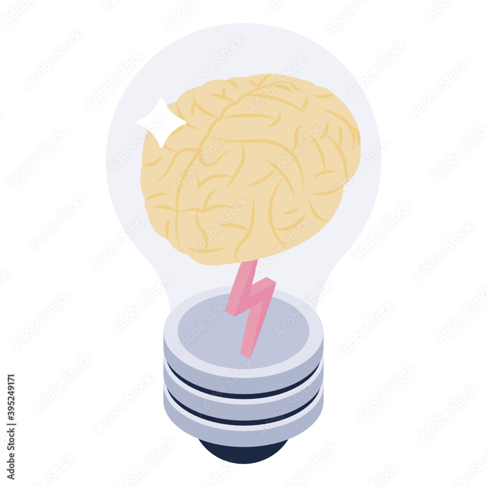 Artificial intelligence icon in isometric design
Artificial intelligence icon in isometric design