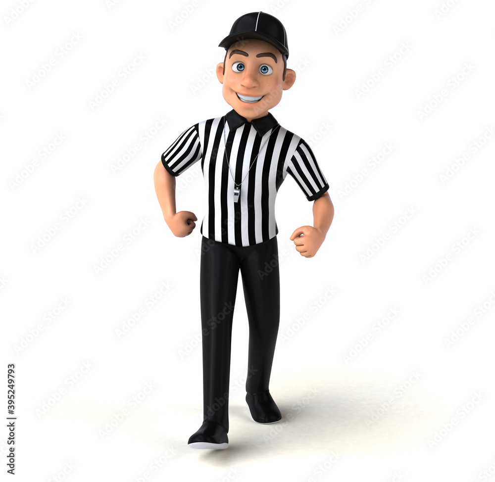 Fun 3D Illustration of an american Referee Fun 3D Illustration of an american Referee