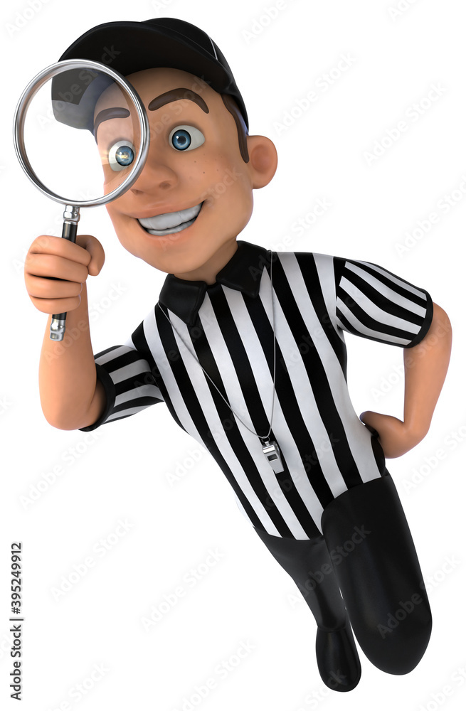 Fun 3D Illustration of an american Referee Fun 3D Illustration of an american Referee