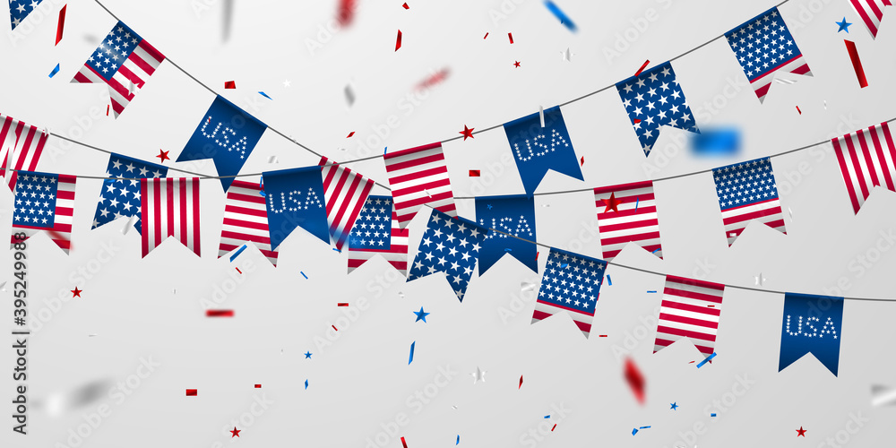 American flag background. Sale Vector illustration. confetti concept design template holiday Happy Day, background American flag background. Sale Vector illustration. confetti concept design template holiday Happy Day, background