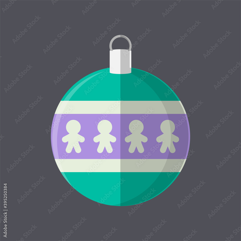 Christmas Ball Icon Vector Flat Background Christmas Ball Icon Vector Flat Background
