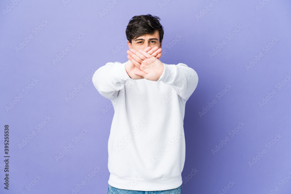 Young cool man doing a denial gesture Young cool man doing a denial gesture