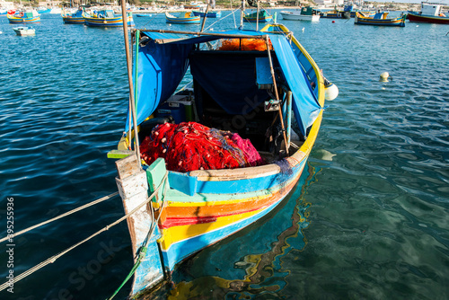 Boat with fishing tackle in Malta 
