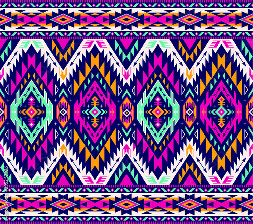 neon colors tribal vector seamless navajo pattern. aztec abstract geometric art ornament
print. Ethnic vector background. Wallpaper, cloth design, fabric, tissue,cotton, cover, textile template.