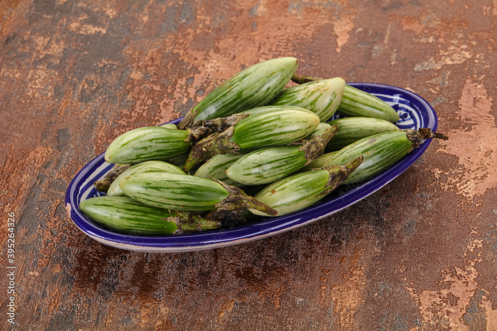 Green asian eggplant Green asian eggplant