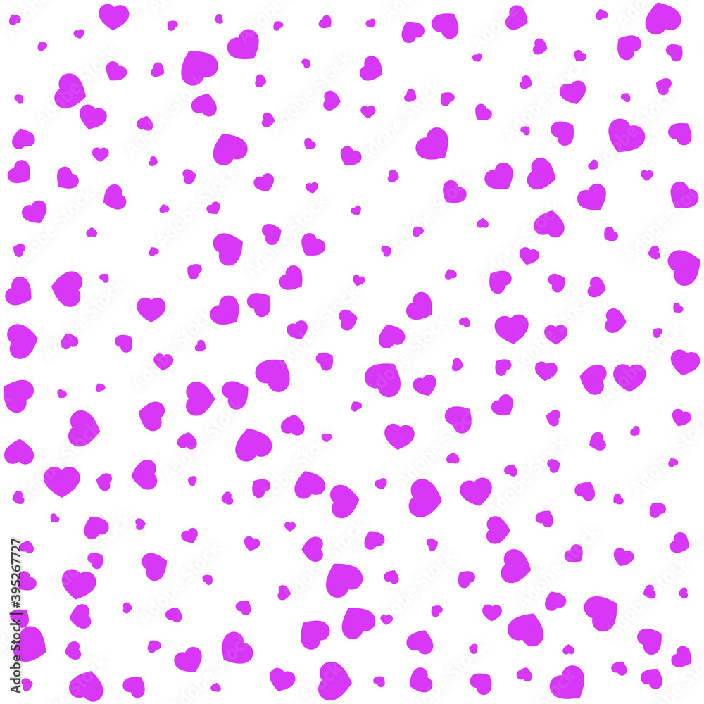 White hearts on pink background. Seamless vector romantic love valentine pattern. For fabric, textile, design, cover, banner. White hearts on pink background. Seamless vector romantic love valentine pattern. For fabric, textile, design, cover, banner.