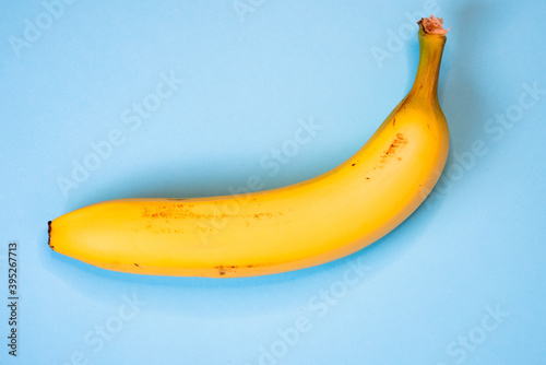Banana with Blue background