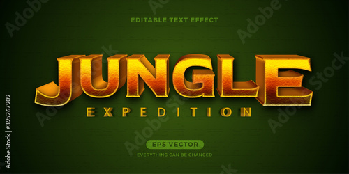 Jungle Expedition editable text effect style vector