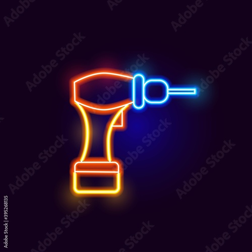 Neon Drill Icon photo