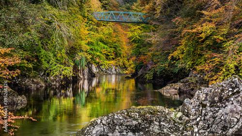 Принти на полотні Autumn at the Bridge over the River Garry at Killiecrankie  in the Scottish High