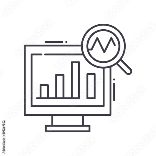 Fiscal policy icon, linear isolated illustration, thin line vector, web design sign, outline concept symbol with editable stroke on white background.