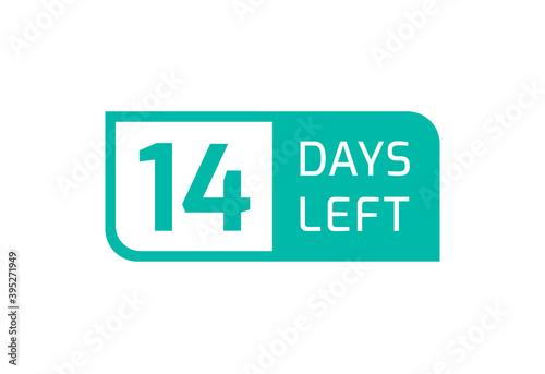 14 Days Left banner on white background, 14 Days Left to Go
