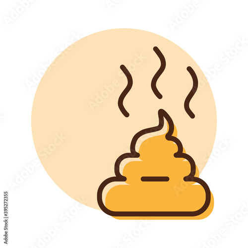 Pile of poo vector icon. Pet animal sign
