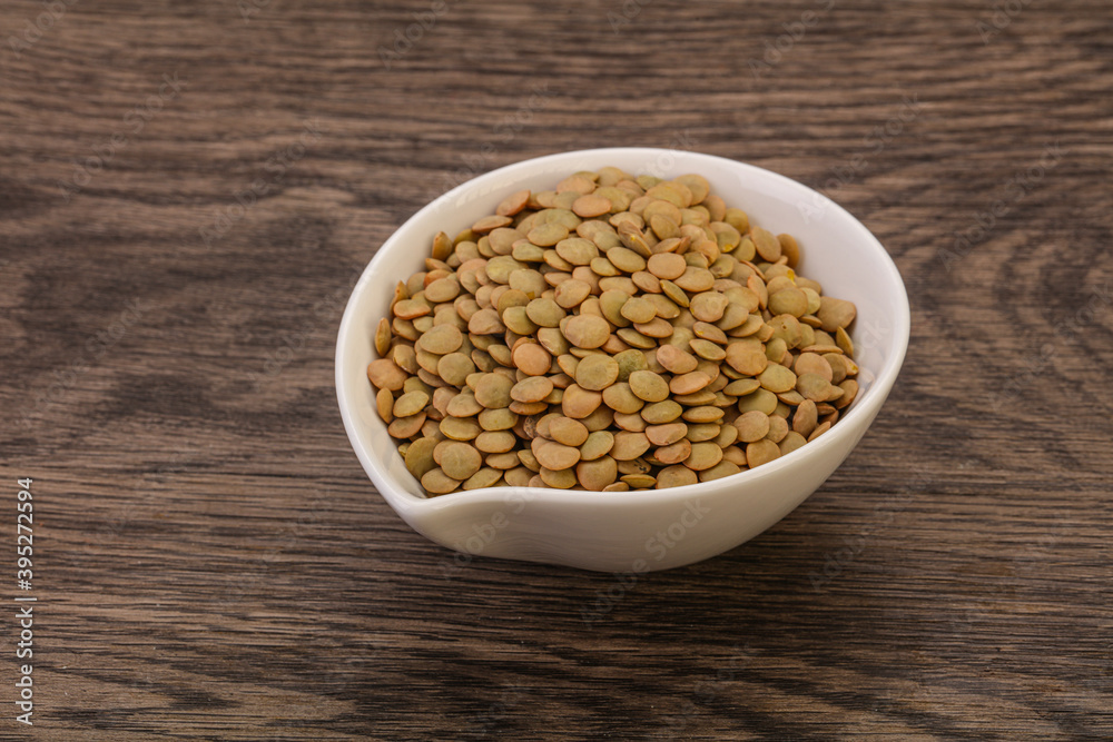 Vegan cuisine - Dry lentil heap Vegan cuisine - Dry lentil heap