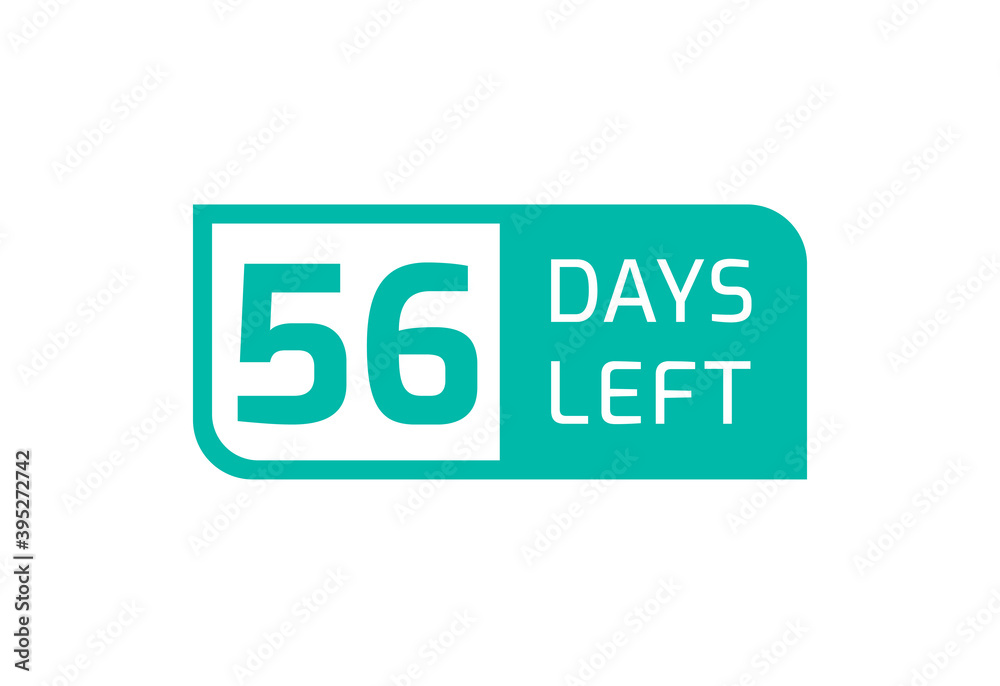 56 Days Left banner on white background, 56 Days Left to Go