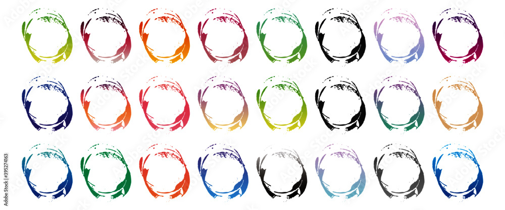 Farbkleckse Grunge Vektor isoliert auf weißen Hintergrund