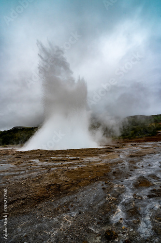 Strokkur Gysier in Iceland erupting
