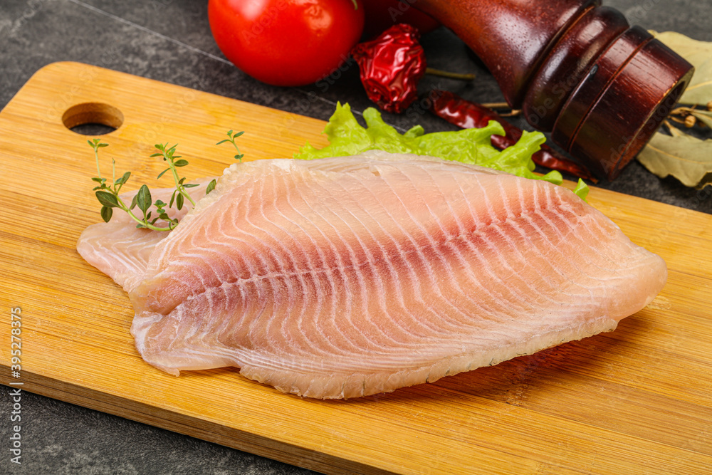 Raw tilapia fish for cooking Raw tilapia fish for cooking