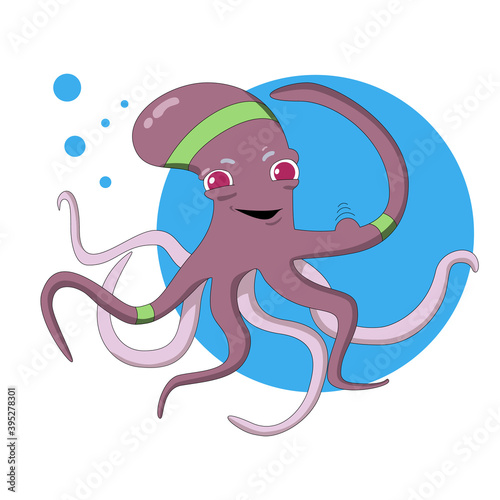 Strong octopus with wristband and headband gym