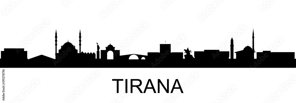 Tirana Albanien Silhouette