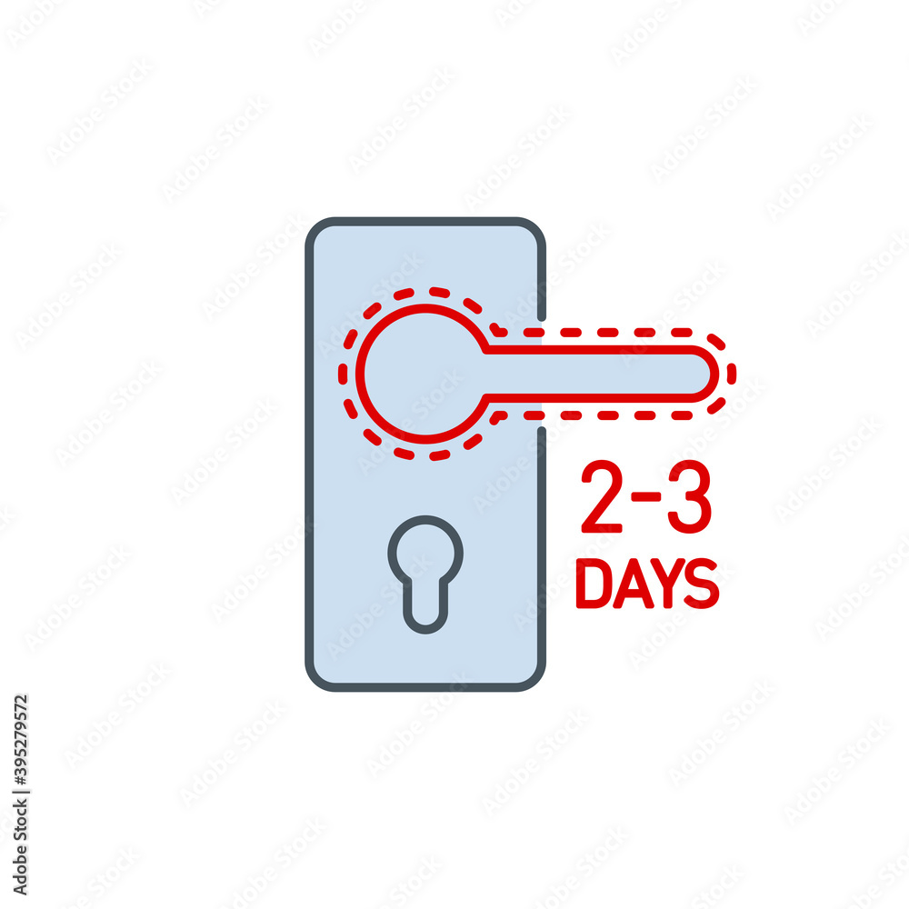 do not touch doorhandle single line icon isolated on white. Perfect outline symbol Prevention Coronavirus Covid 19 banner. warning element avoid indirect contact with infected surface editable Stroke do not touch doorhandle single line icon isolated on white. Perfect outline symbol Prevention Coronavirus Covid 19 banner. warning element avoid indirect contact with infected surface editable Stroke