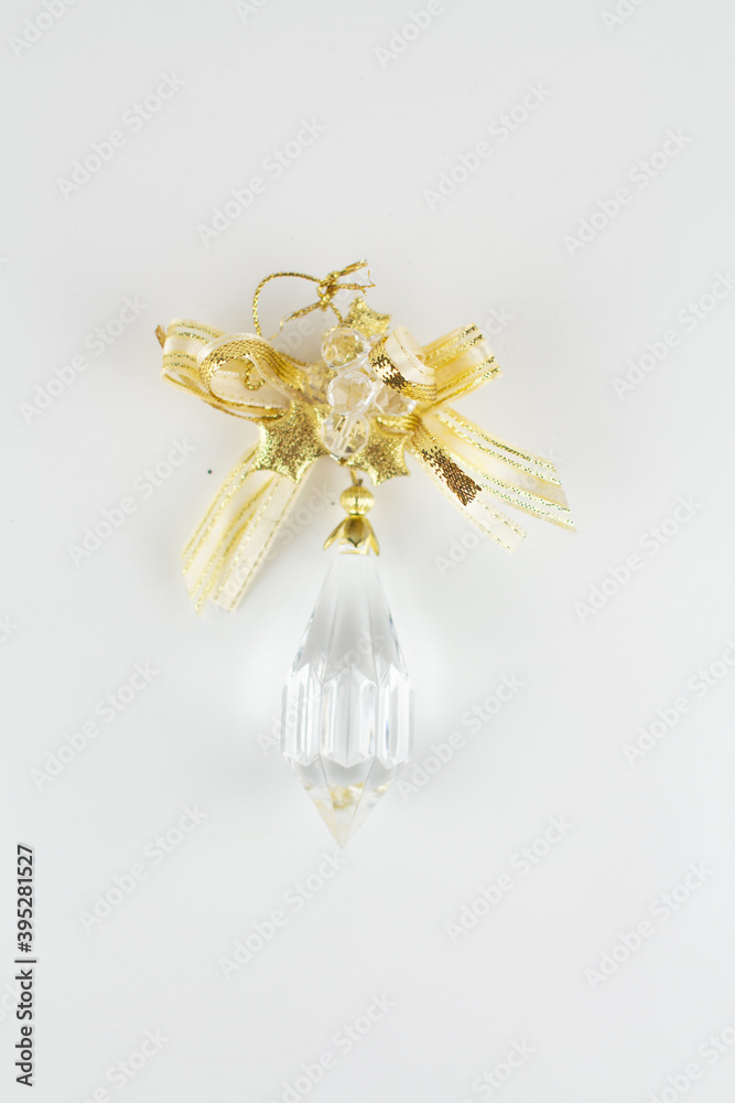 christmas tree toy icicle on a white background