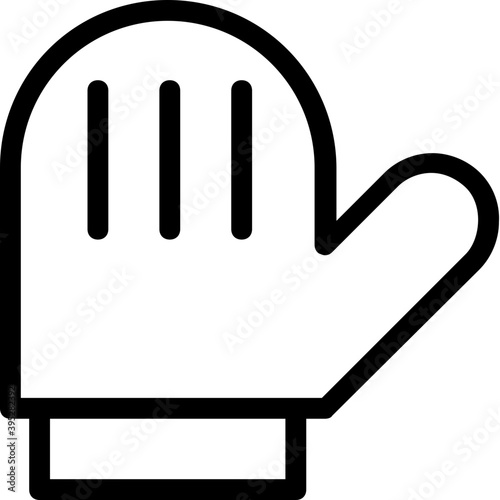 
Oven Mitt Flat Vector Icon
