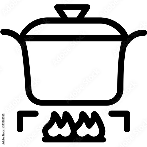 
Cooking Pot Flat Vector Icon
