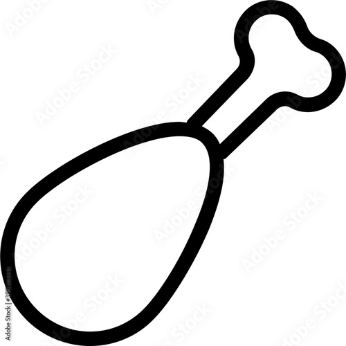 
Drumstick Flat Vector Icon
