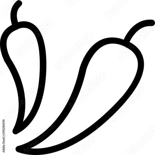 
Chili Pepper Flat Vector Icon
