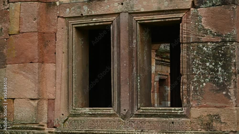 Phanom Rung Historical Park in Buriram, Thailand, Hindu complex dedicated to Shiva; a footage zooming out. Phanom Rung Historical Park in Buriram, Thailand, Hindu complex dedicated to Shiva; a footage zooming out.