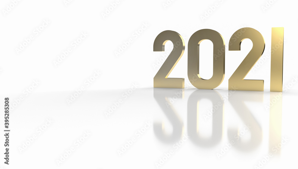 gold number 2021 for new year content 3d rendering. gold number 2021 for new year content 3d rendering.