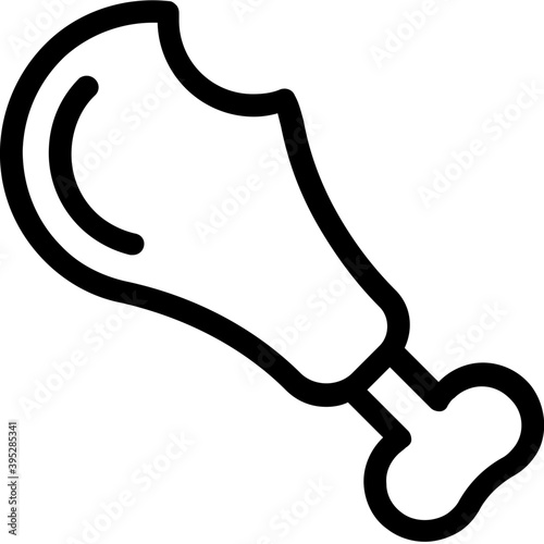 
Drumstick Flat Vector Icon
