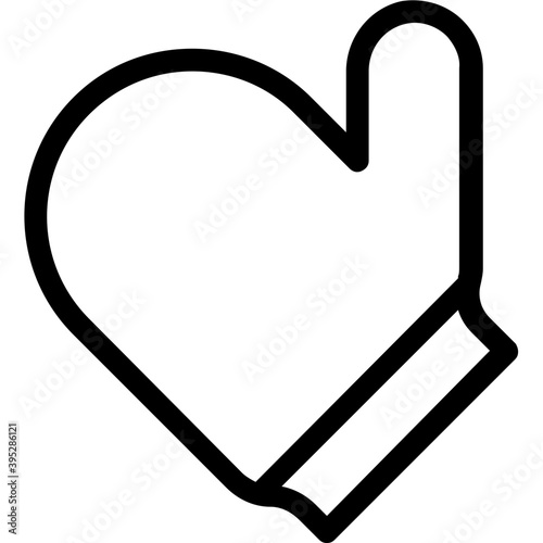 
Oven Mitt Flat Vector Icon
