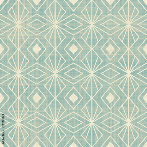 Seamless stylish geometric pattern. Classic Art Deco seamless pattern on texture background. Abstract Vintage retro vector Islamic wallpaper. Lattice graphic design. Vector modern tiles pattern.