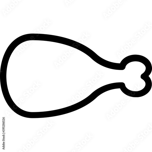 
Drumstick Flat Vector Icon
