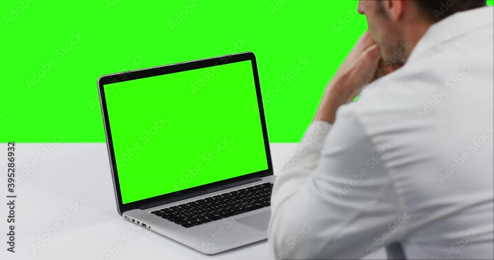 Caucasian male doctor on green screen background Caucasian male doctor on green screen background