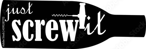 Just screw it Vector illustration on white background