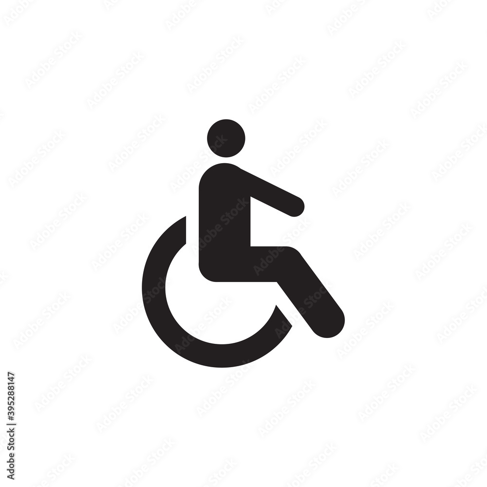 Dissability care logo design with people on wheel chair template Dissability care logo design with people on wheel chair template