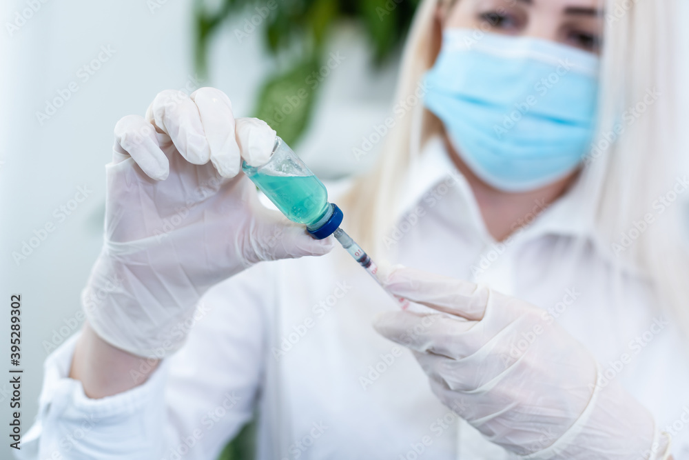 Vaccines and syringes. Coronavirus concept. Vaccines and syringes. Coronavirus concept.