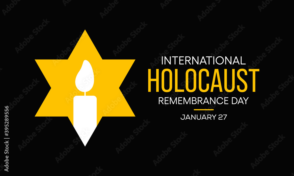 Αυτοκόλλητο Vector illustration on the theme of International day of commemoration in memory of the victims of the Holocaust, observed each year on January 27 across the globe