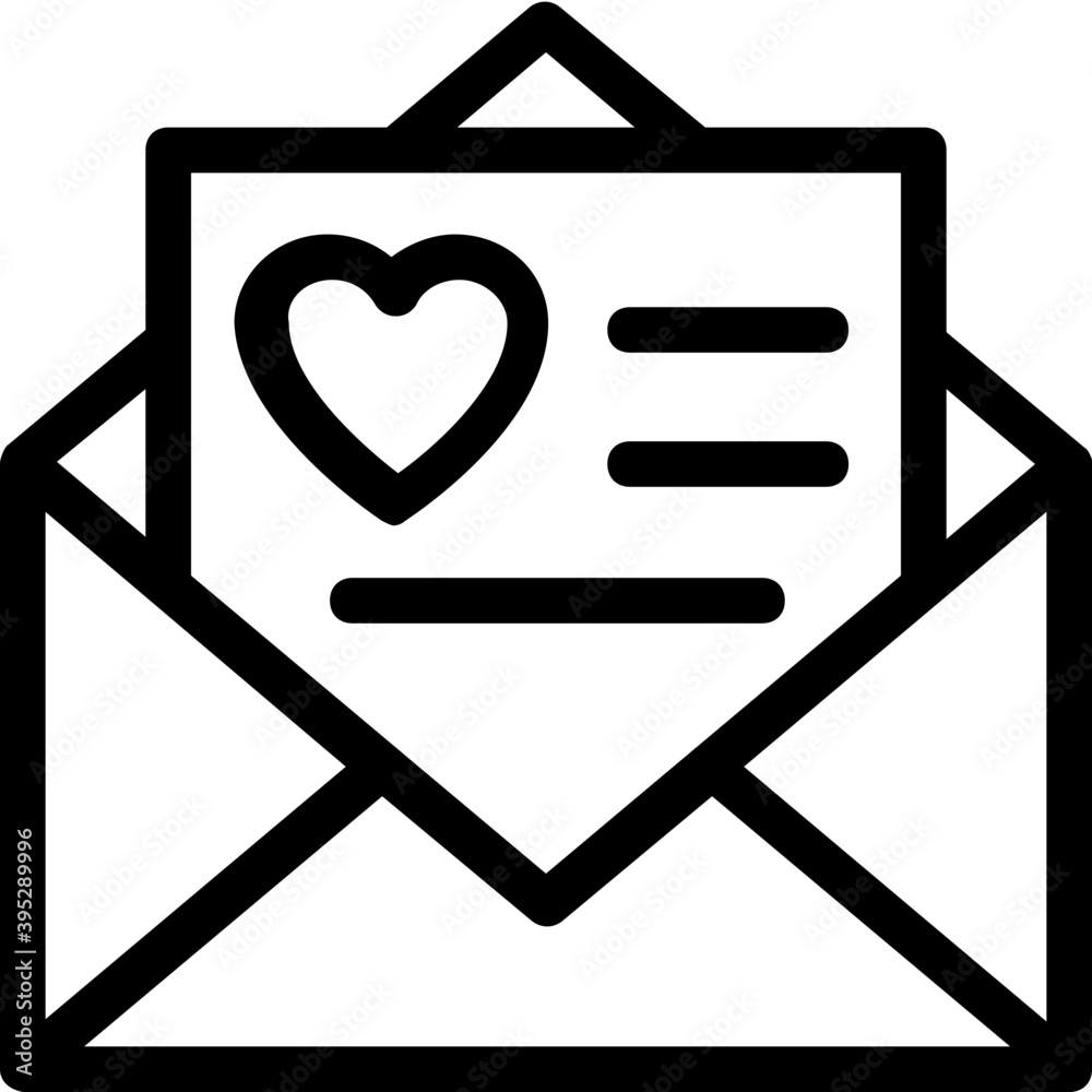 Love Letter Vector Line Icon
Love Letter Vector Line Icon