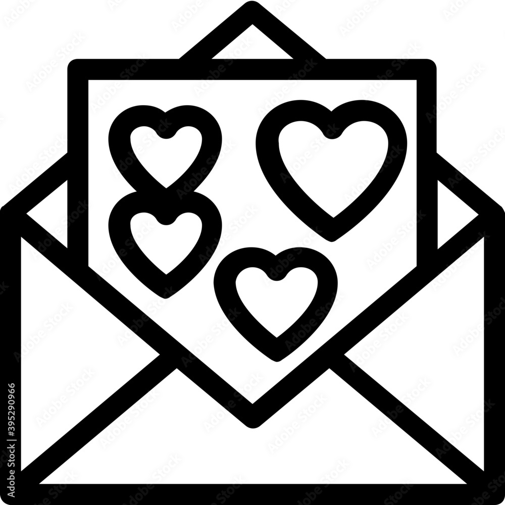 Love Letter Vector Line Icon
Love Letter Vector Line Icon