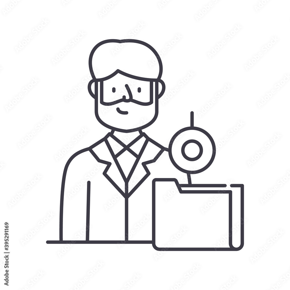 Financial audit icon, linear isolated illustration, thin line vector, web design sign, outline concept symbol with editable stroke on white background. Financial audit icon, linear isolated illustration, thin line vector, web design sign, outline concept symbol with editable stroke on white background.