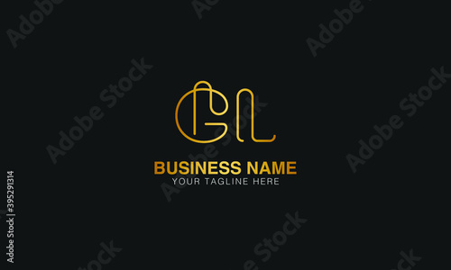 GL G L initial based letter typography logo design vector	